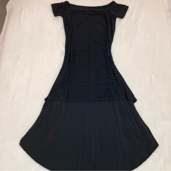 Blooms in the City Black High Low Whimsigoth Punk Goth Casual Cocktail Dress - Picture 11 of 15